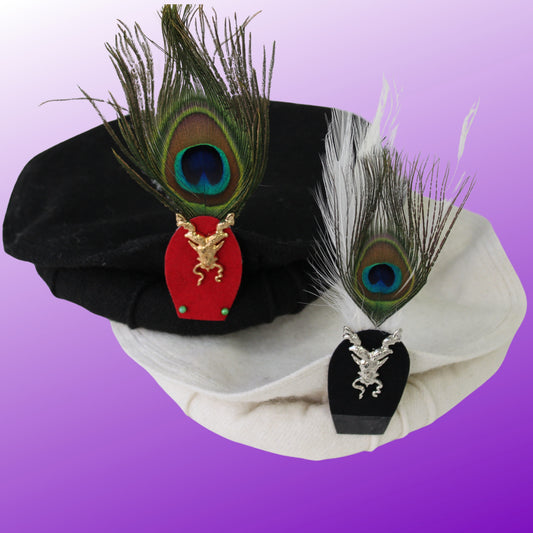 Chitrali Cap with Markhor and Feather | Wool Cap | Premium Quality Chitrali Cap , Buy one get in free