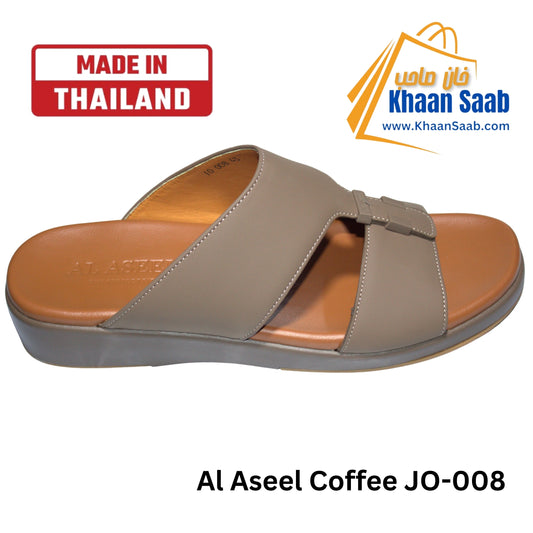 Al Aseel Coffee JO-008 , Men Arabic Sandal, Premium Quality, Genuine Leather, Made in Thailand